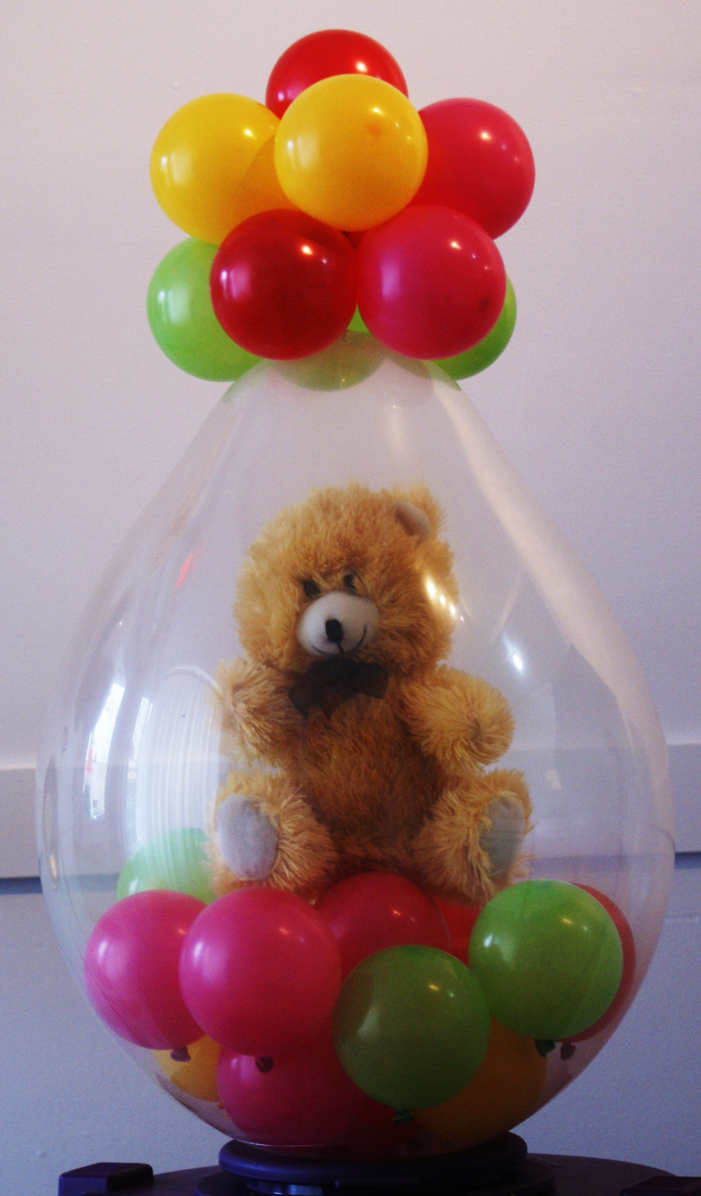 teddy in balloon
